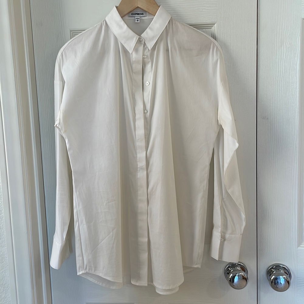 White Button Down - Express Size Xs - image 1